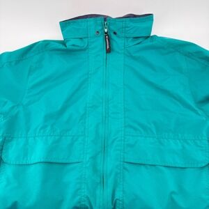 McGregor Anti Breeze Teal Nylon Jacket Men's Size M Full Zip Pockets